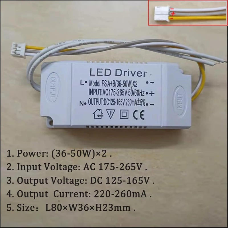 سائق LED 240mA 36 50W SMD PCB إمداد طاقة ضوء السقف 3 ألوان 3 دبوس إضاءة - Image 5